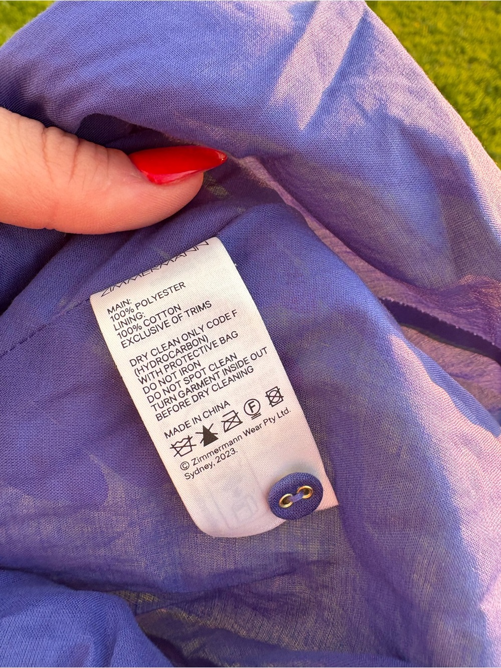 Zimmermann Pleated Mini Dress Lapis - Picture 8 of 9